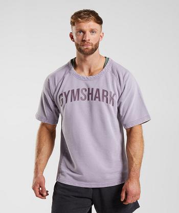 T Shirts Gymshark Power Washed Rag Top Hombre Moradas | CO 3453OKI